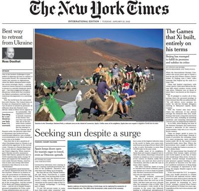 Lanzarote on the front page of New York Times