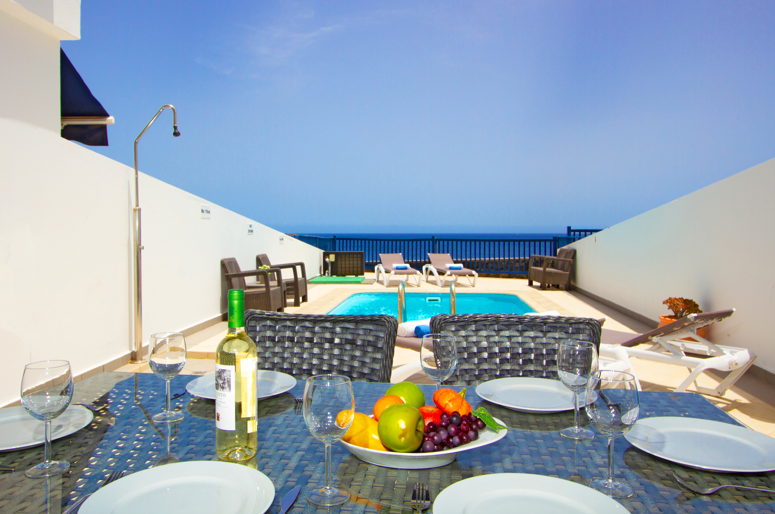 beach villas and sea views
